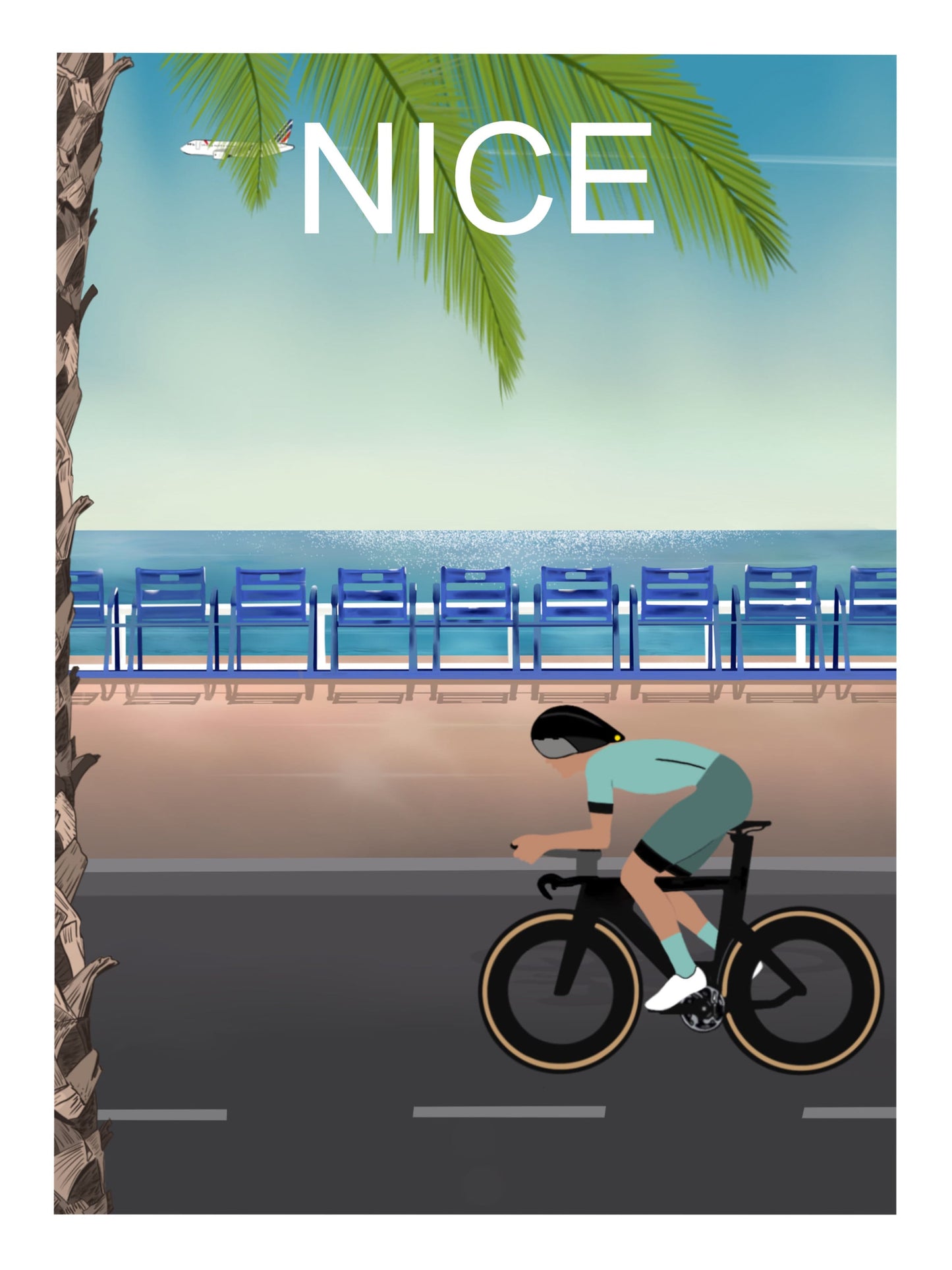 Affiche déco Nice Ironman - La promenade des Anglais