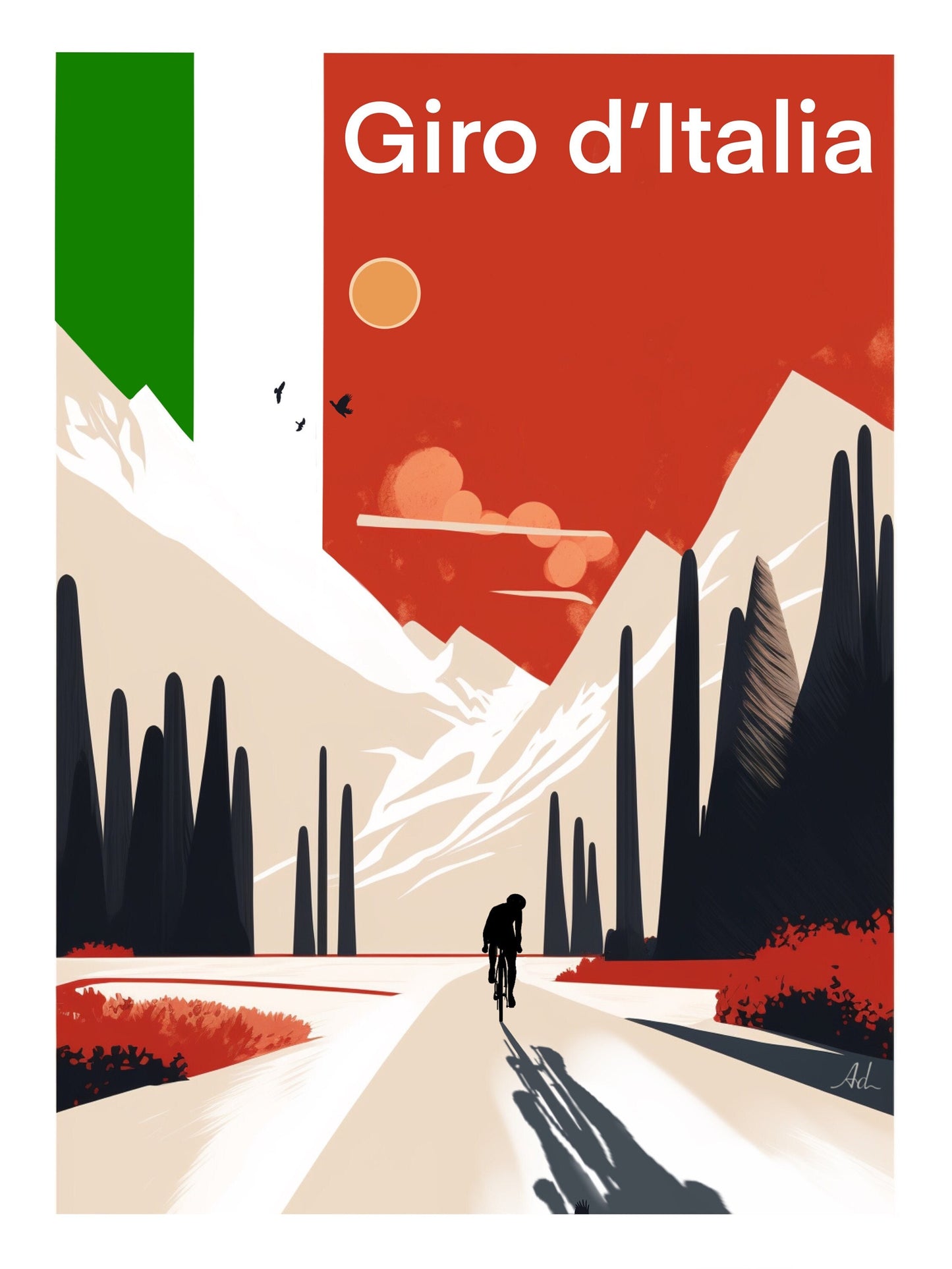 Affiche cyclisme: Giro d’Italia. Cadeau pour cycliste